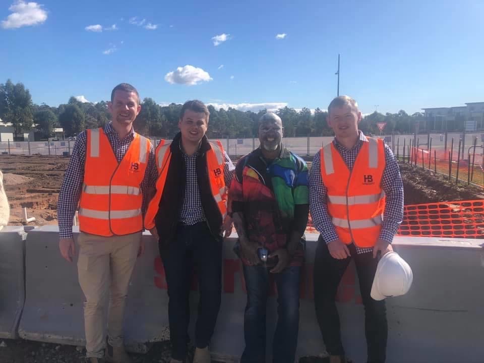 HBG team members on a construction site